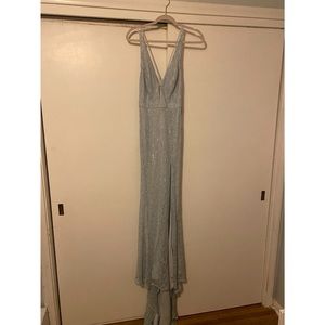 Light Blue Sparkly Lulus Prom Dress: Size Medium
